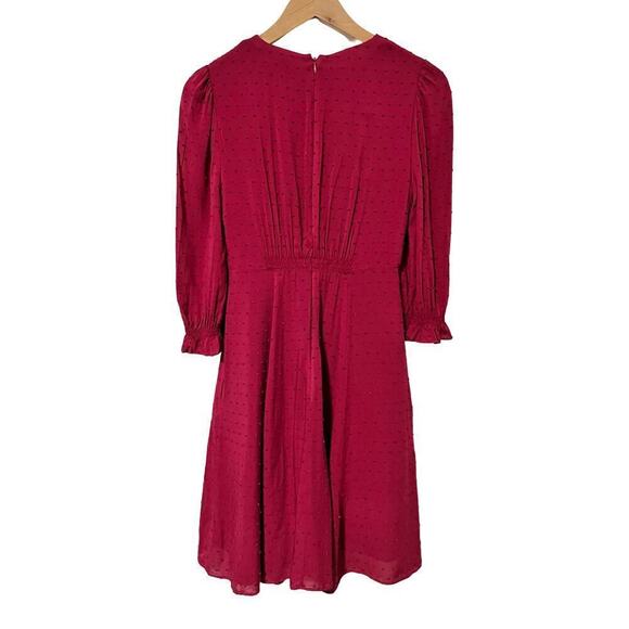 Gal Meets Glam Andrea Swiss Dot Mini Dress Size 00 Candy Red Apple Retro Event - Picture 2 of 10